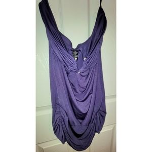 Purple Strapless Shirt